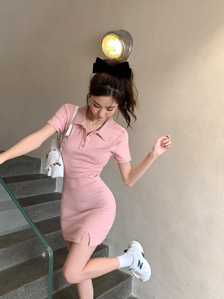 Slim Cut Polo Dress