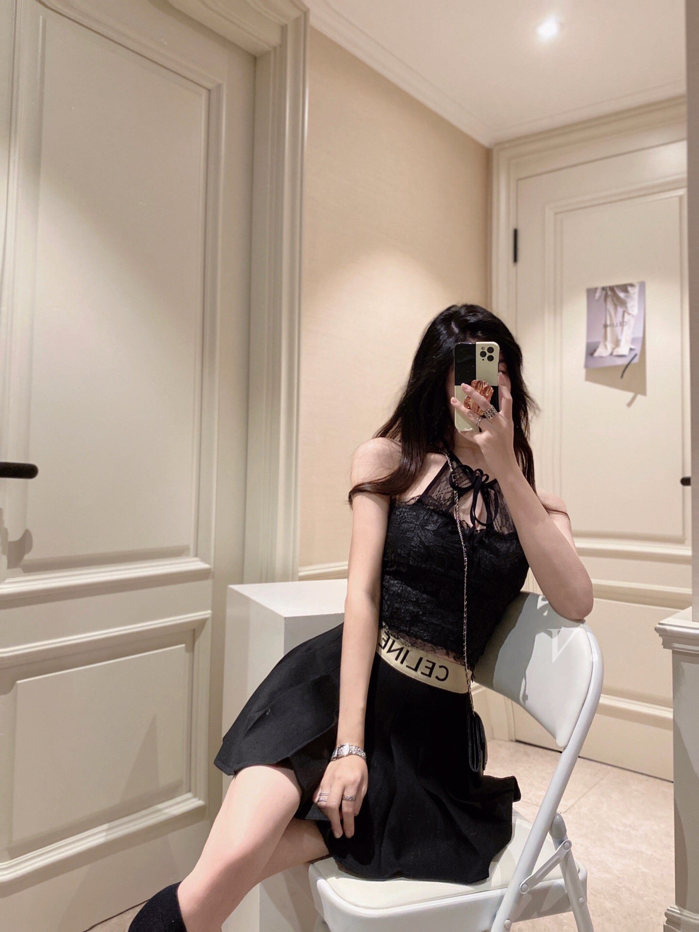 Halter Neck Lace Top