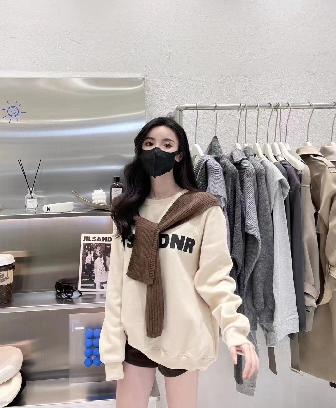 Mini Scarf Sweatshirt Set