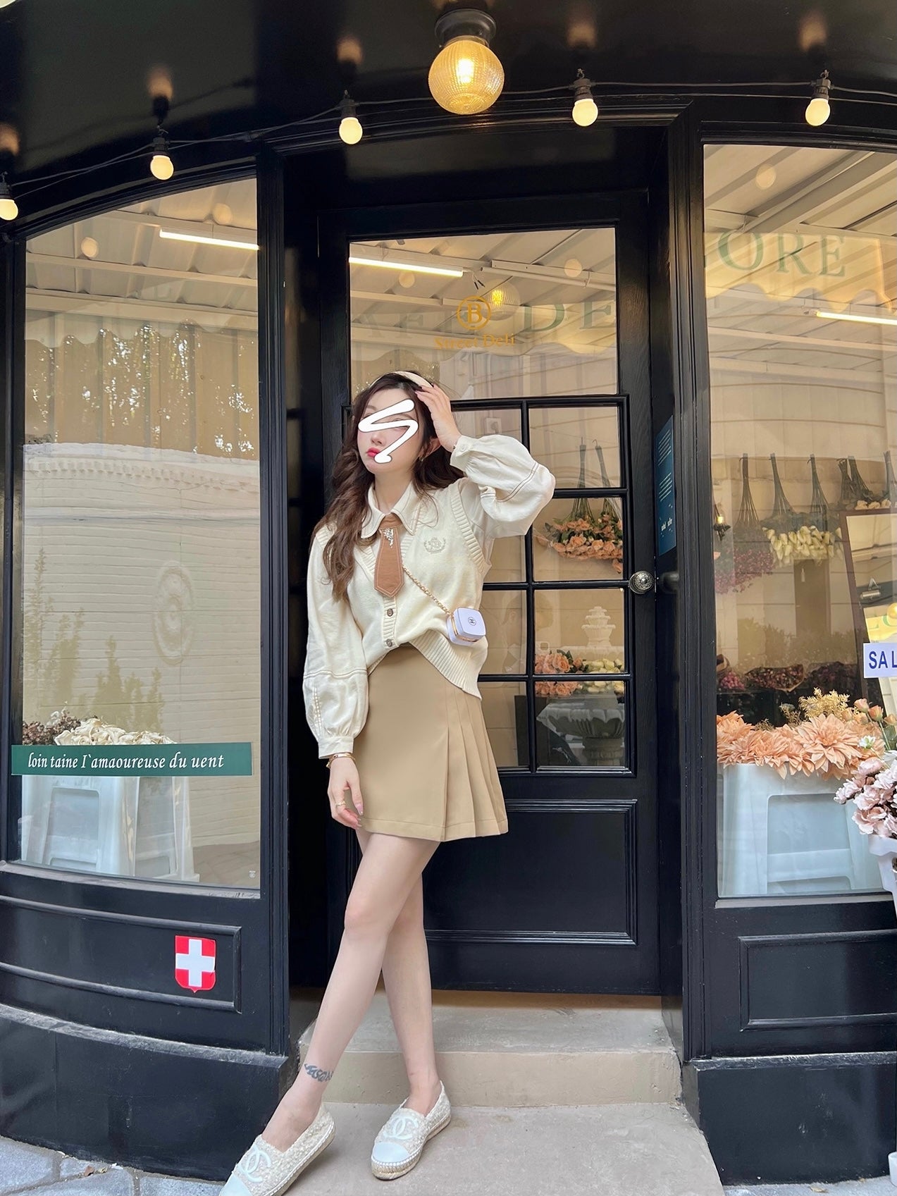 Preppy Half Pleated Skirt