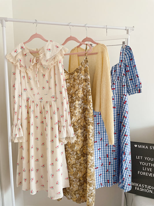 Floral Flounce Collar Dress