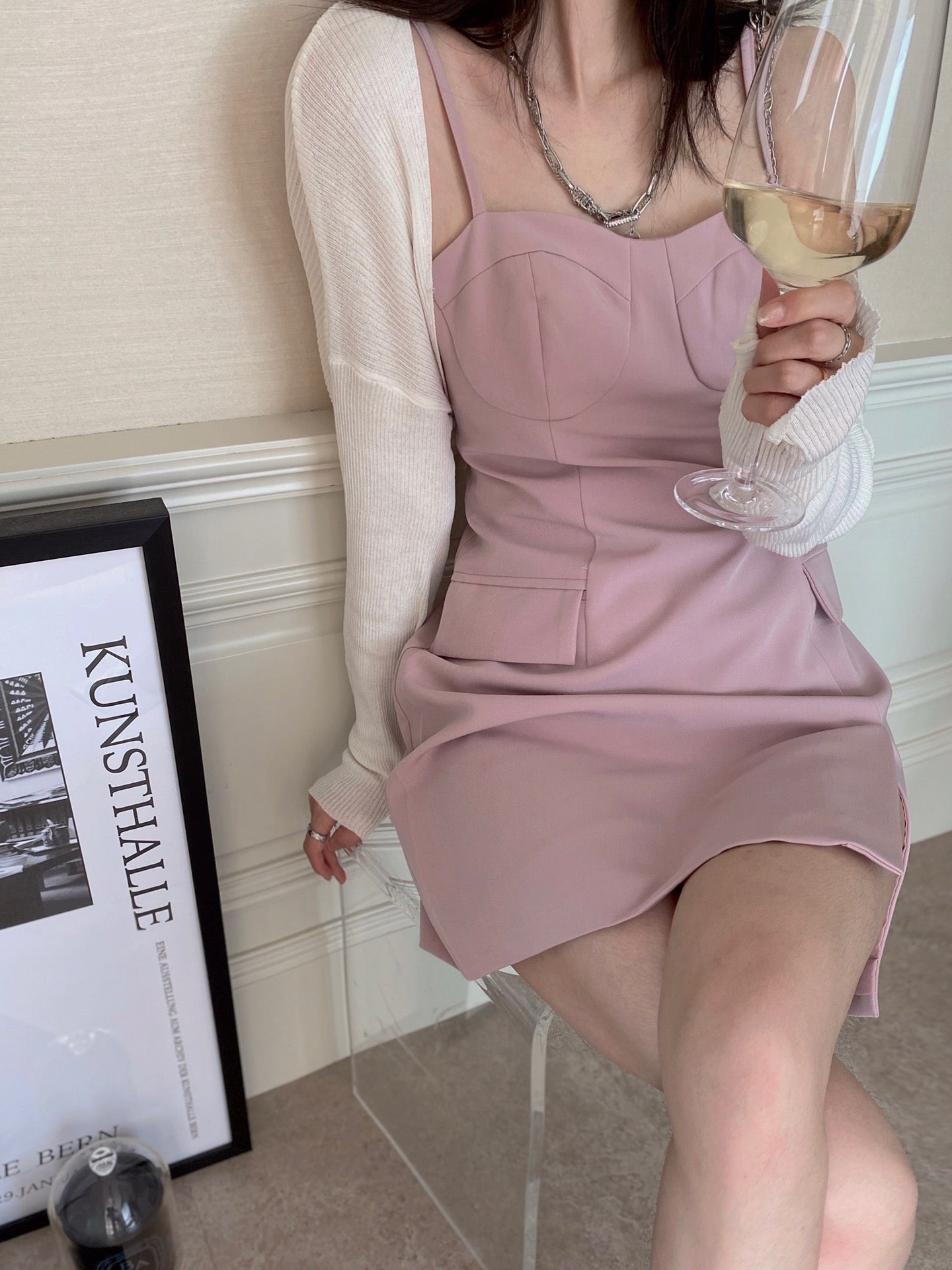 Dusty Pink Dress Set