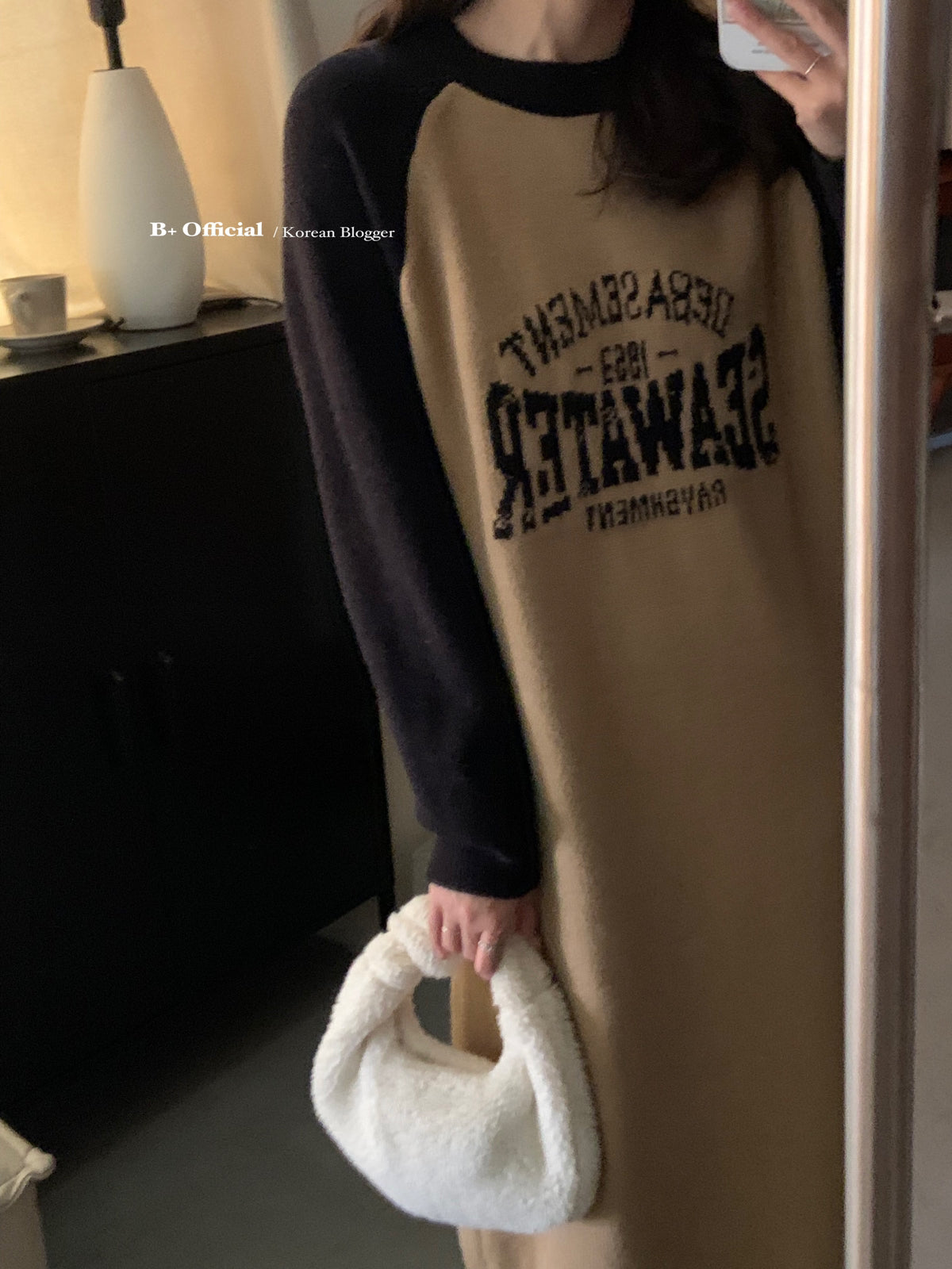Raglan Sleeves Knit Dress