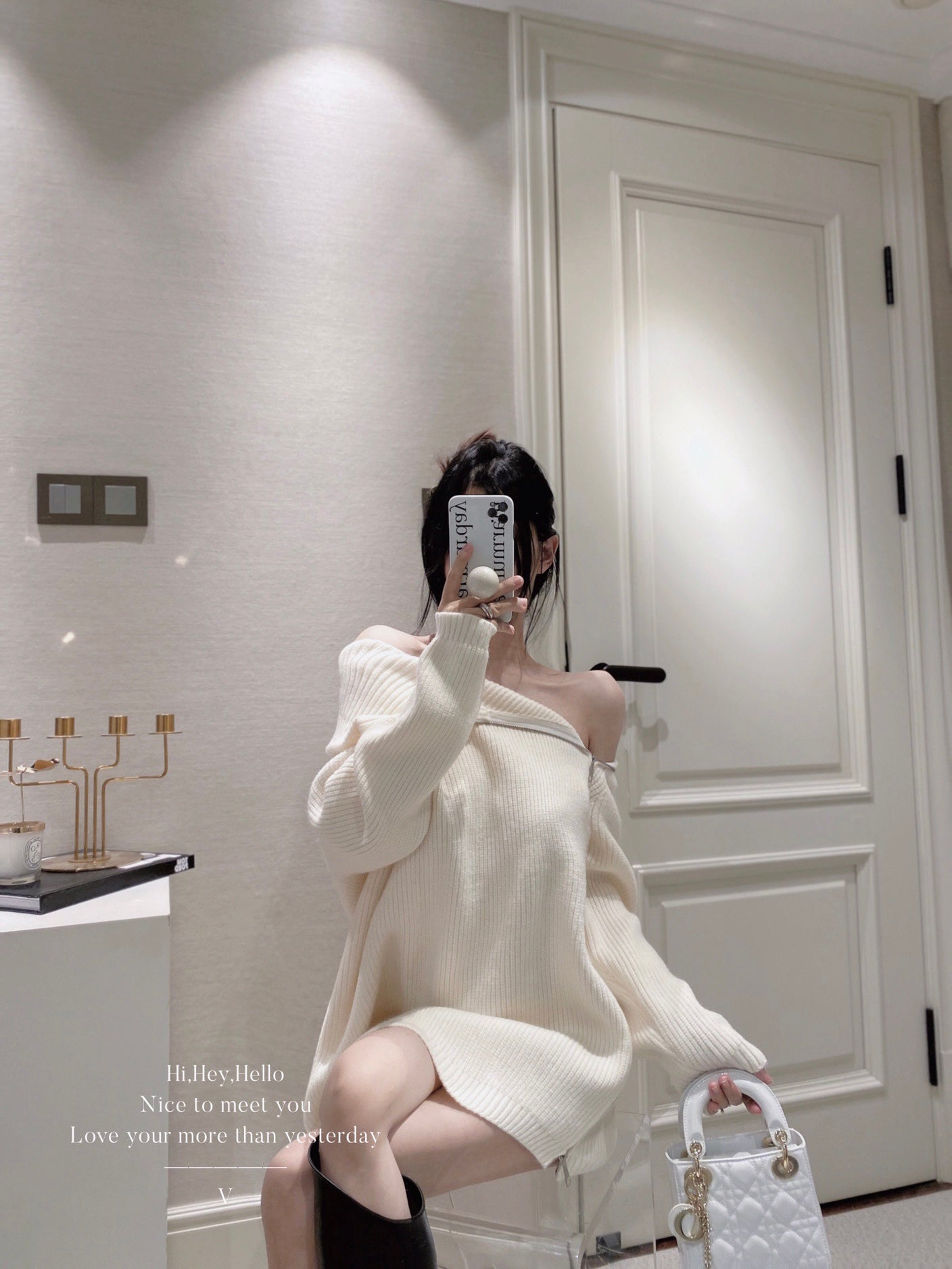 Zipper Woolen Sweater