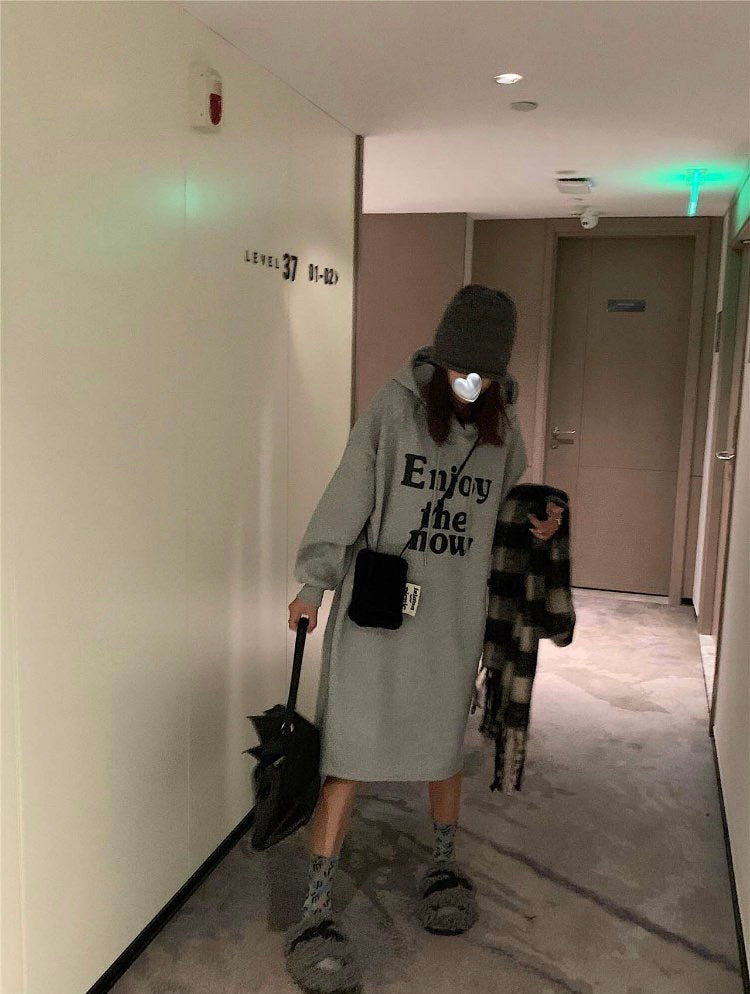 Letters Sweatshirt Dress