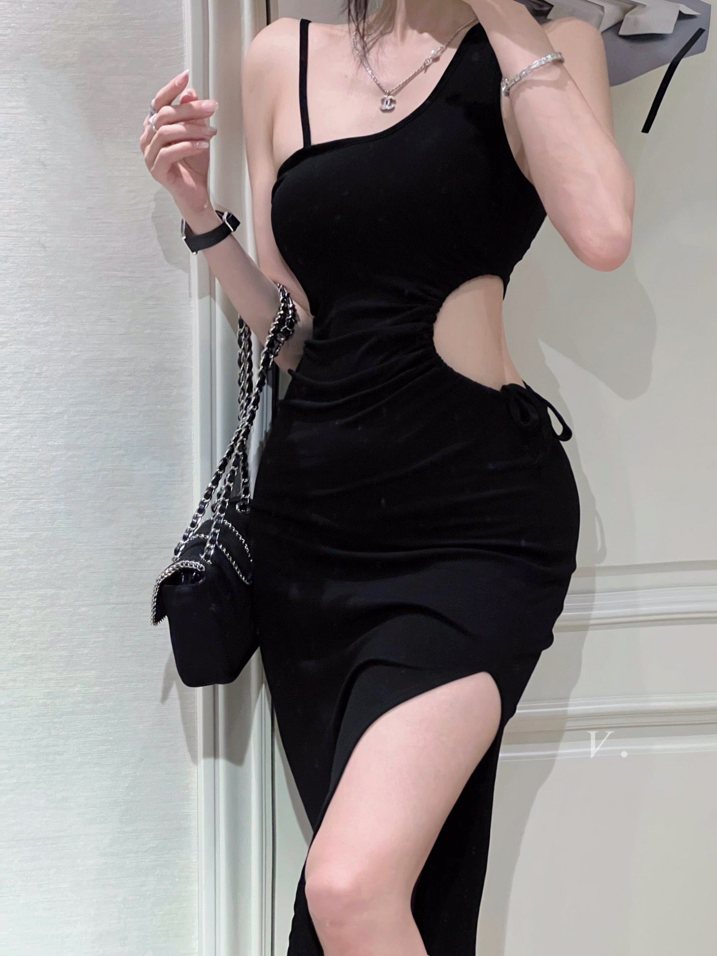 Sexy Hollow Waist Bodycon Dress