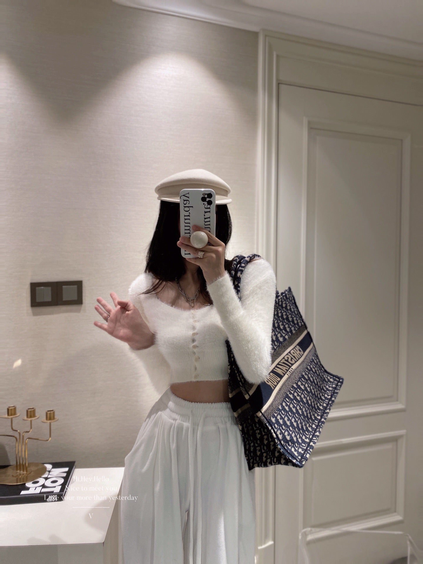 Faux Mink Cropped Top