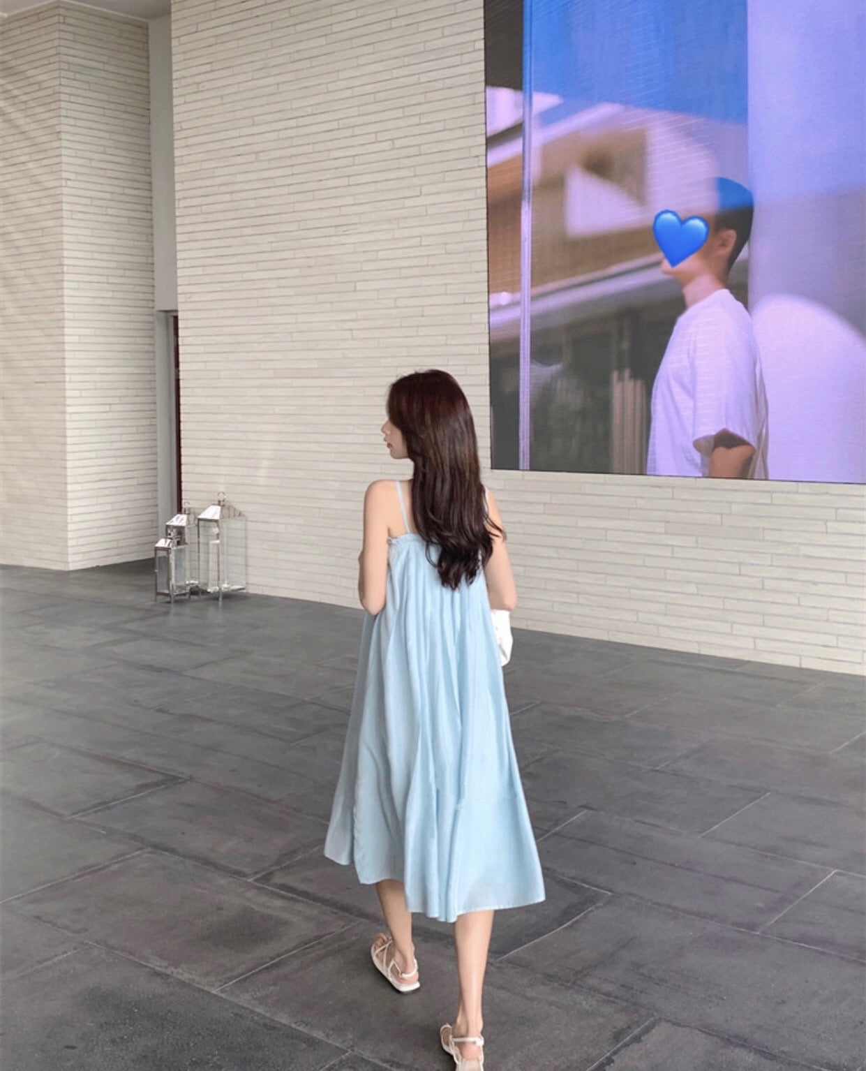 Baby Blue Swing Midi Dress