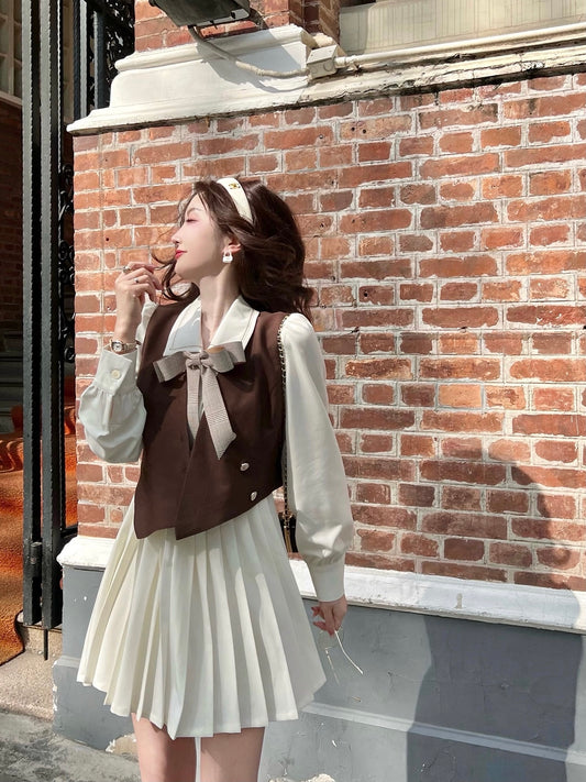 Cocoa Asymmetric Vest