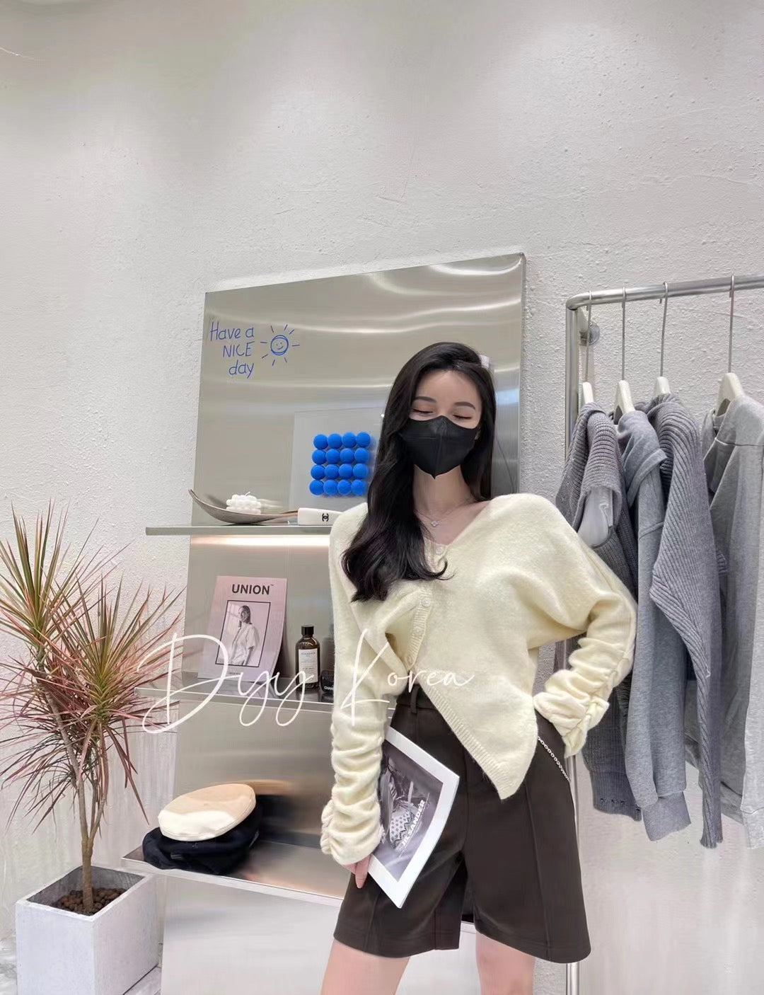 Puff Sleeve Knit Top