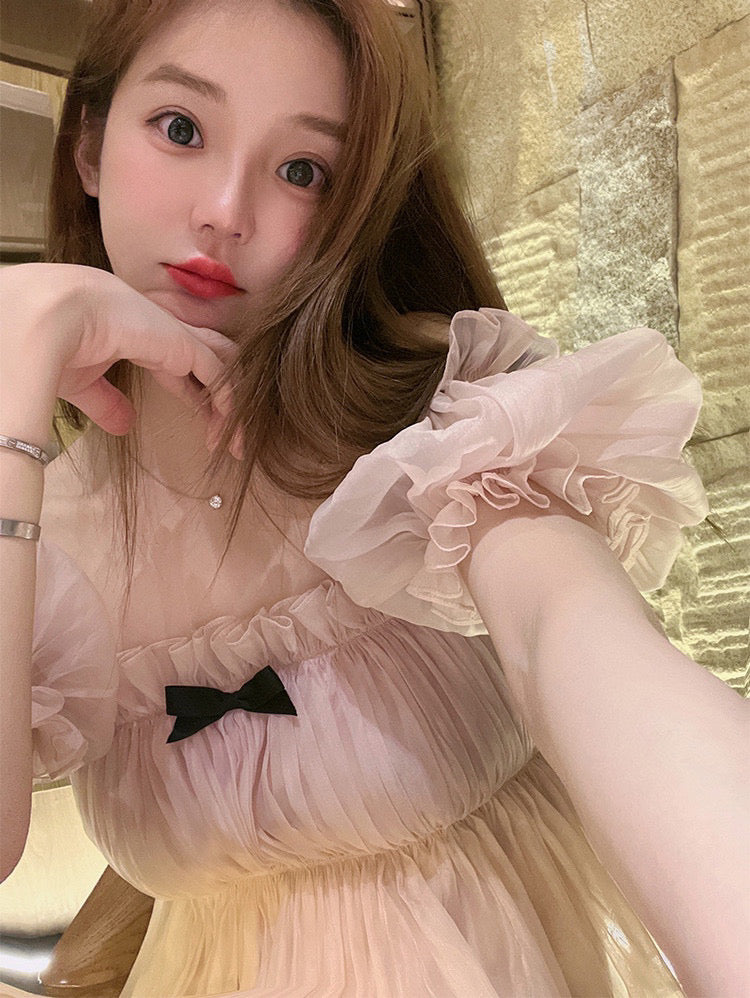 Cute Chiffon Peasant Top